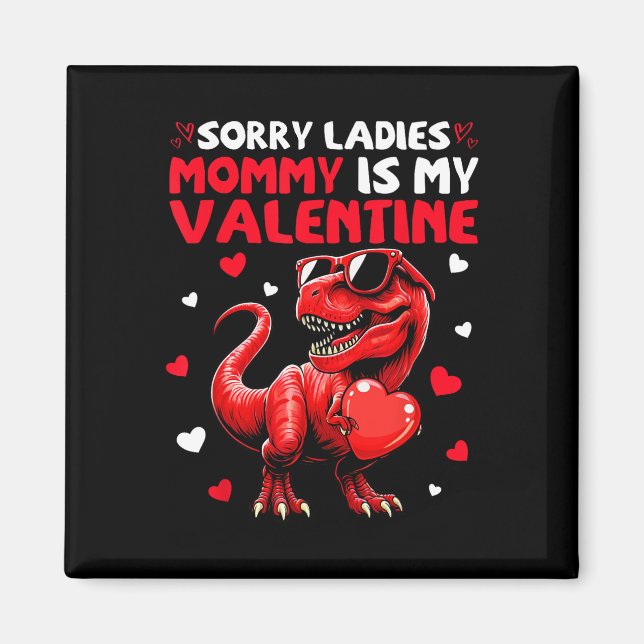 Ledsen damer Mamma är min älskling dinosaurie som  Magnet (Framsidan)