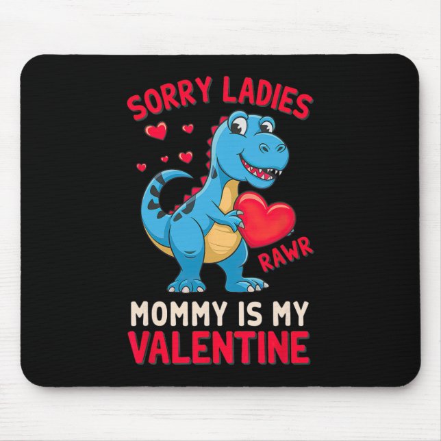 Ledsen damer Mamma är min valentin av T Rex  Musmatta (Framsidan)