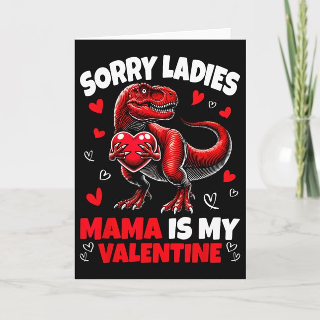 Ledsen damer mamma är min valentin dinosaurie håll kort (Framsida)
