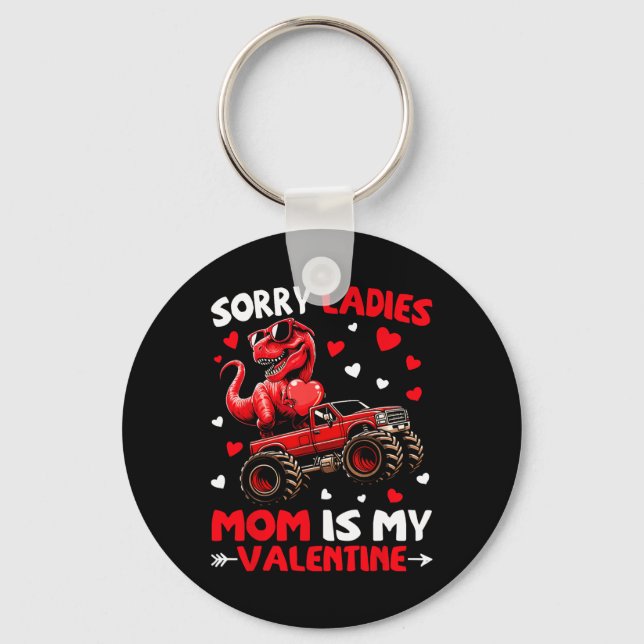Ledsen damer mamma är min valentin dinosaurie mons nyckelring (Framsida)