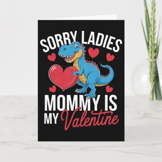 Ledsen damer Mamma är min valentin kärlek hjärta R Kort (Framsida)