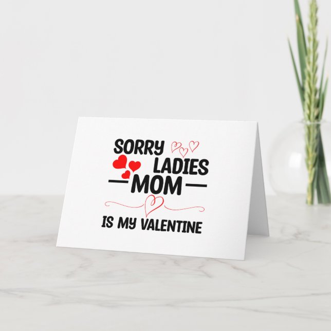 Ledsen damer mamma är min valentin kort (Framsida)