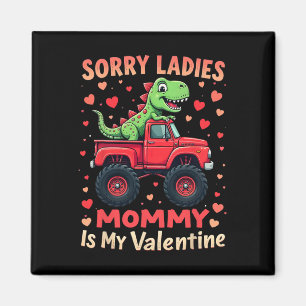 Ledsen damer mamma är min valentinadinosaure monst magnet
