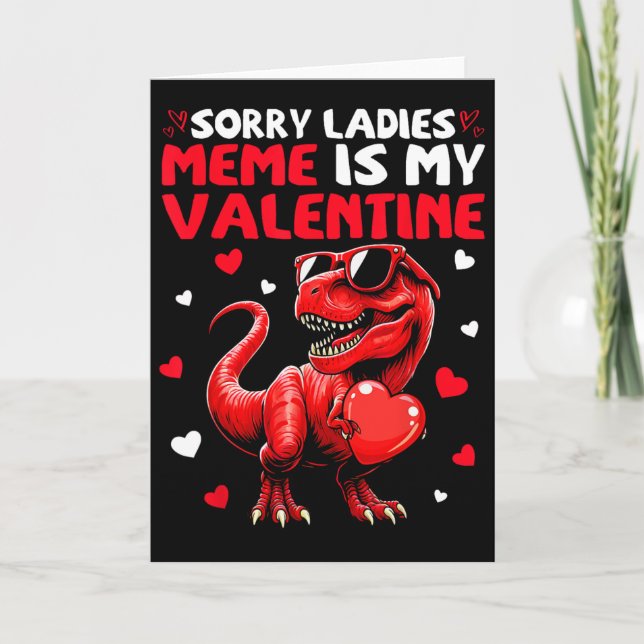 Ledsen damer meme är min valentinodinosaurie som h kort (Framsida)