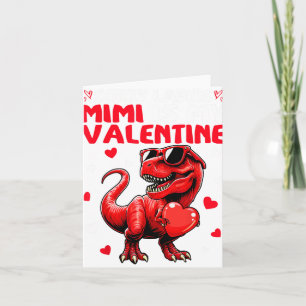 Ledsen Damer Mimi Är Min Alla Hjärtans Dags Dinosa Kort