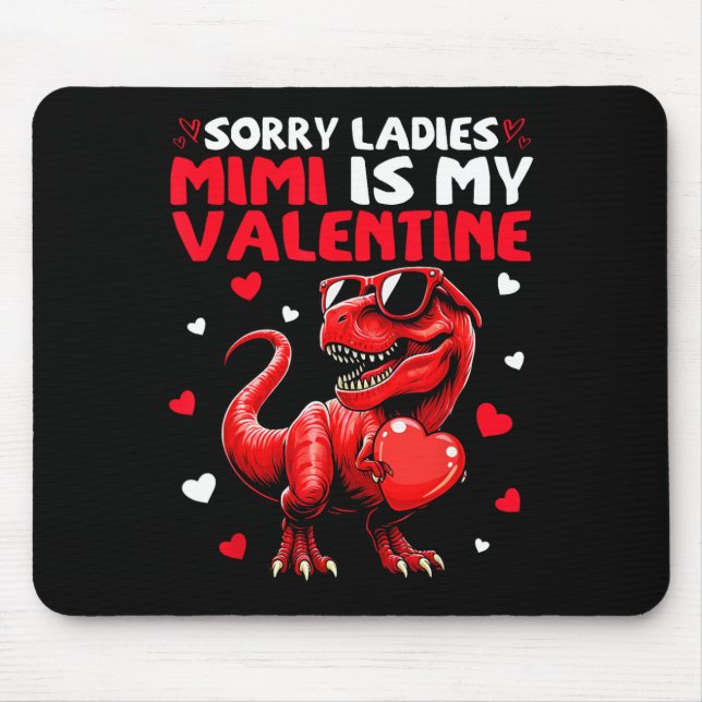 Ledsen damer Mimi är min älskling dinosaurie hålle Musmatta (Framsidan)
