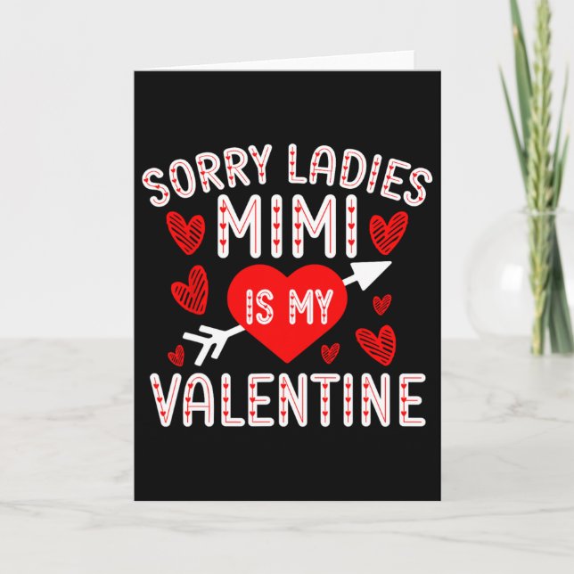 Ledsen damer Mimi är min valentin pojkar barn vale Kort (Framsida)