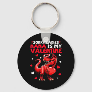 Ledsen damer Nana är min valentine dinosaurie mons Nyckelring