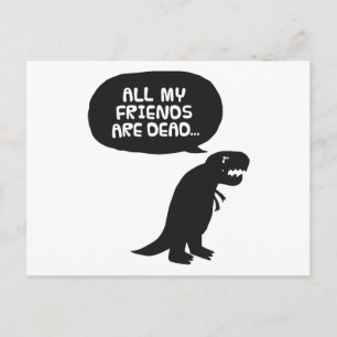 Ledsen Dinosaur Vykort