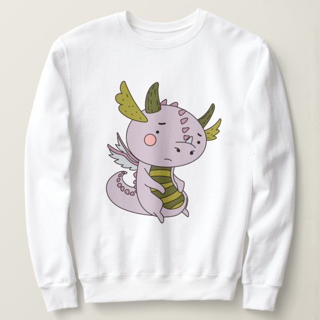 Ledsen Dragon T Shirt (Design framsida)