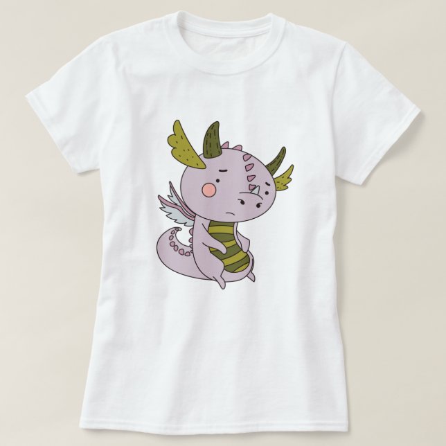 Ledsen Dragon T Shirt (Design framsida)
