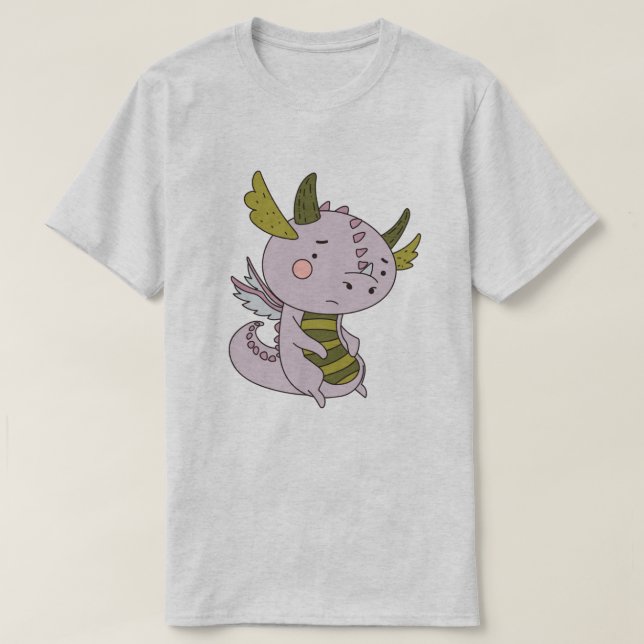 Ledsen Dragon T Shirt (Design framsida)
