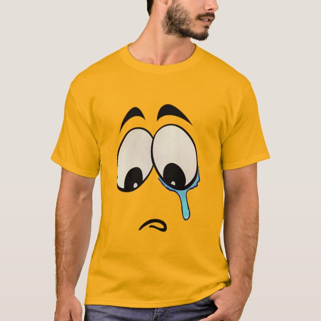 Ledsen Emoji T-Shirt (Framsida)