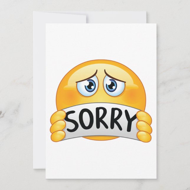 Ledsen Emoticon Inbjudningar (Framsida)