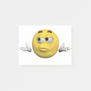 Ledsen emoticon post-it block