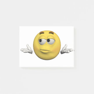 Ledsen emoticon post-it block