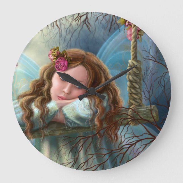 Ledsen Fairy Stor Klocka (Framsida)