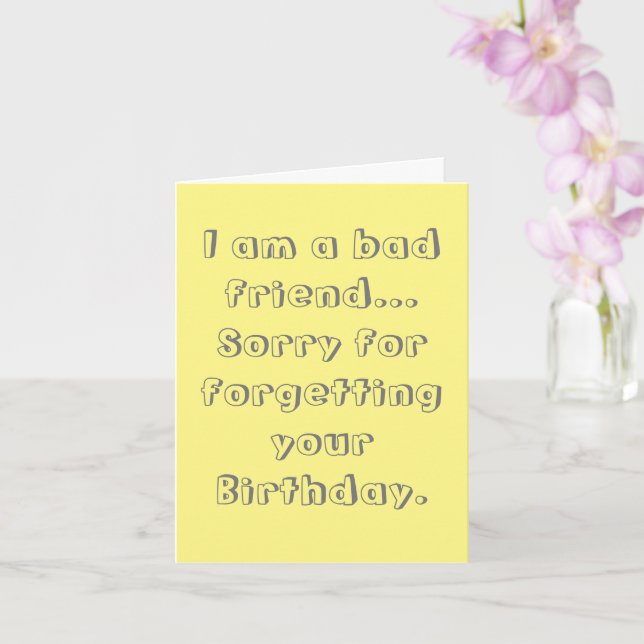 Ledsen för att jag glömde din födelsedag kort (Orkide)