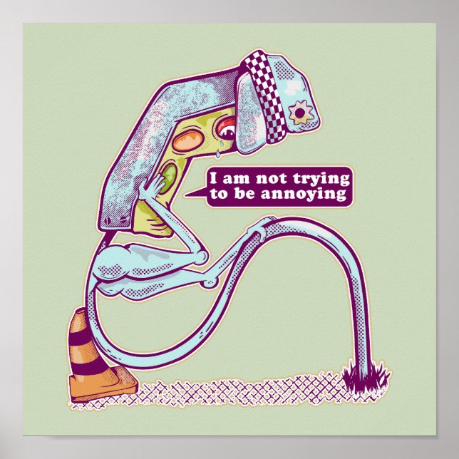 Ledsen för tittar trafikljus poster (Framsidan)