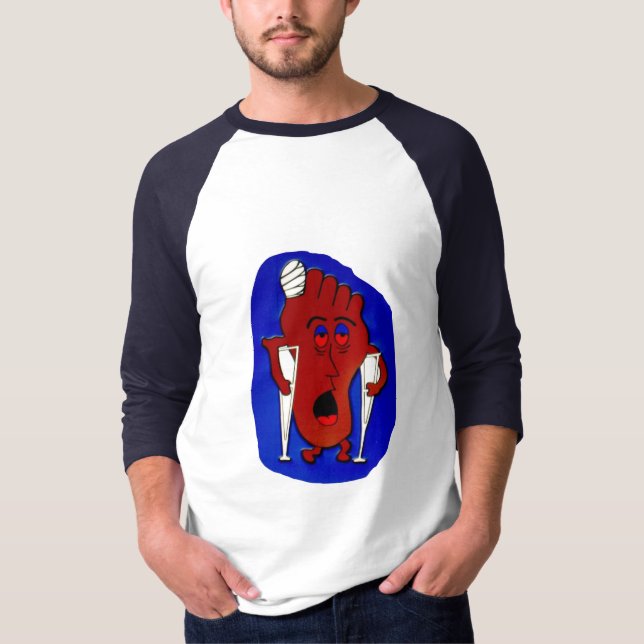 Ledsen fot, lycklig fot tee shirt (Framsida)