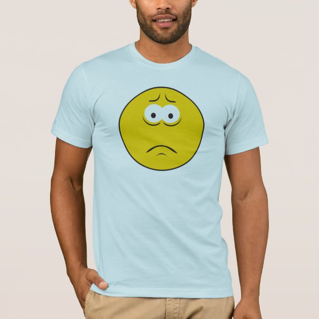 Ledsen Frowning Ansikte T-shirt (Framsida)