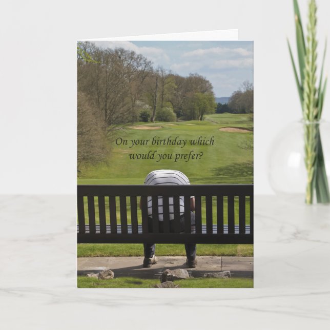 Ledsen Golfer Birthday Card Kort (Framsida)