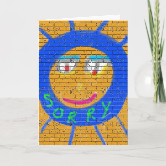 Ledsen Graffiti, Art Ledsen Ansikte, Sadness Regre Kort (Framsida)