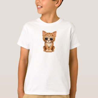 Ledsen gullig orange Tabbykattungekatt Tee Shirt