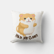 Ledsen Hamster håller mig närmare Dekorativ kudde