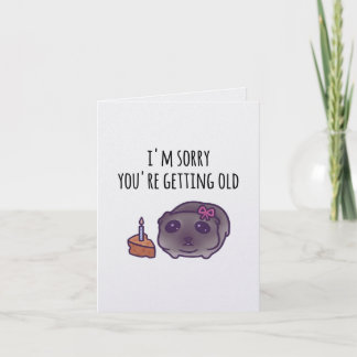 Ledsen Hamster Meme Födelsedagskort | Rolig Åldran Kort