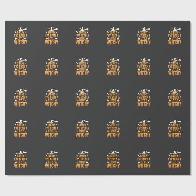 Ledsen har jag varit lite häxig Halloween Presentpapper (Platt)