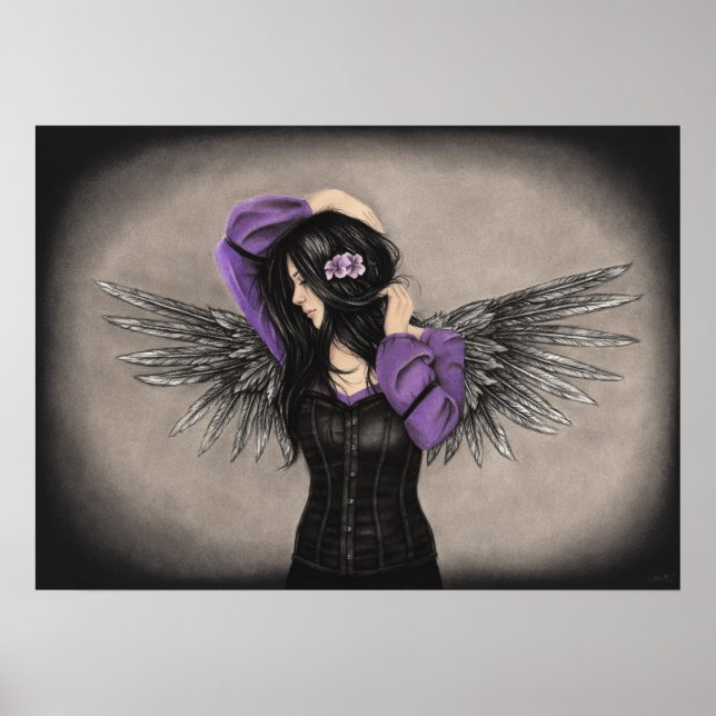 Ledsen Heart Angel Poster (Framsidan)