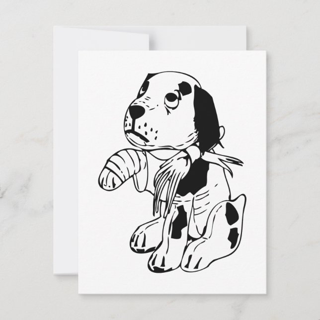 Ledsen Hund med brutet blad (Framsida)