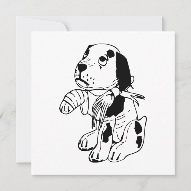 Ledsen Hund med brutet blad (Framsida)