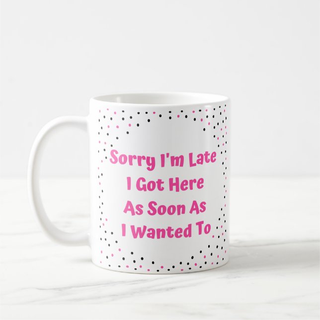 Ledsen I-förmiddag sent Kaffemugg (Vänster)