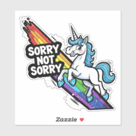 Ledsen Inte Ledsen Enhörning Vinyldekal Klistermärken