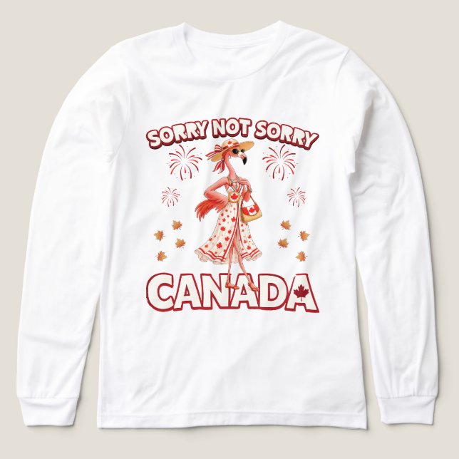 Ledsen Inte Ledsen Kanada Flamingo T Shirt (Design framsida)