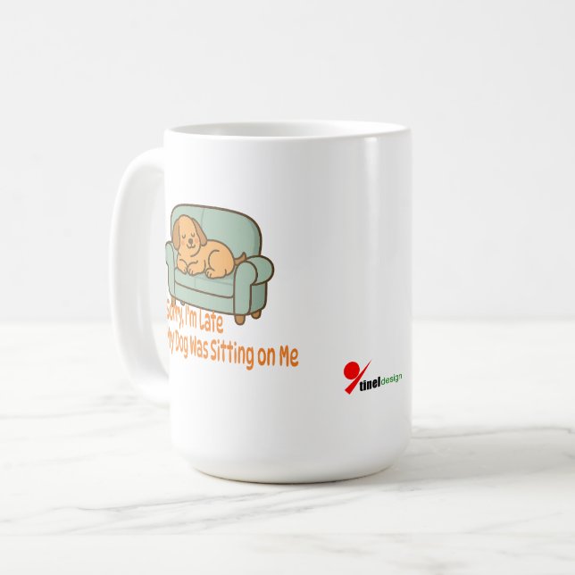 Ledsen, jag är sen - Problem med hundägare Kaffemugg (Framsida vänster)