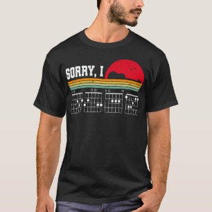 Ledsen, jag Dgaf gömd meddelande Retro Gitarr T Shirt