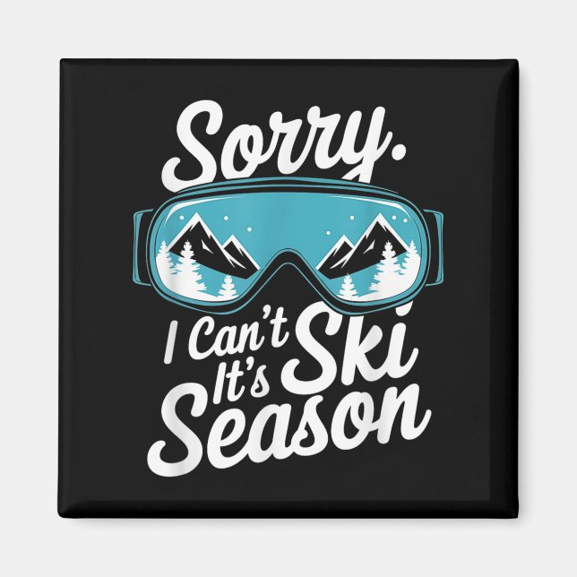 Ledsen jag kan inte Det är skid säsong Vinter Srts Magnet (Framsidan)