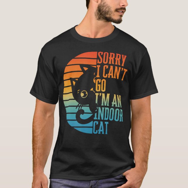 Ledsen, jag kan inte gå, jag är en inomhuskat intr t shirt (Framsida)