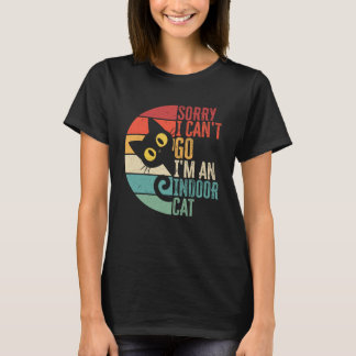 Ledsen jag kan inte gå jag är en inomhuskat introv t shirt