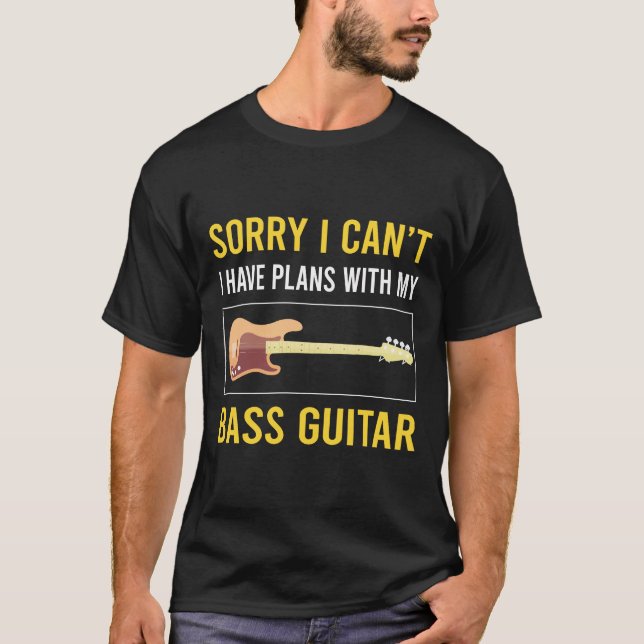 Ledsen jag kan inte gitarr gitarrist t shirt (Framsida)