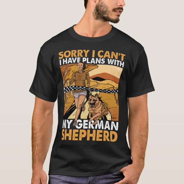 Ledsen, jag kan inte, jag har planer med min tyska t shirt (Framsida)