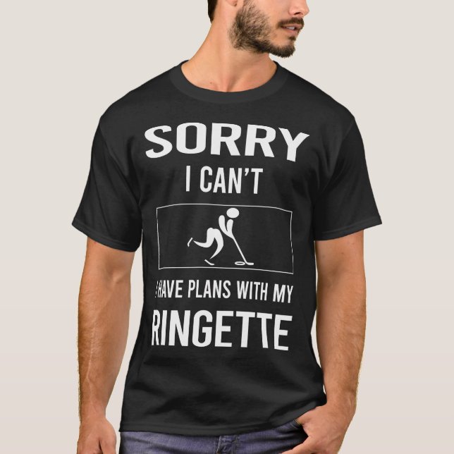 Ledsen, jag kan inte spela ringette t shirt (Framsida)