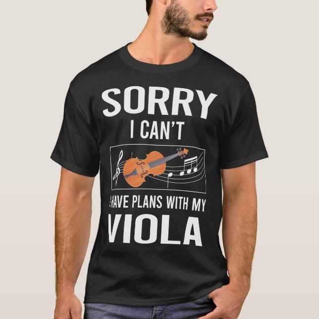 Ledsen, jag kan inte viola violist t shirt (Framsida)
