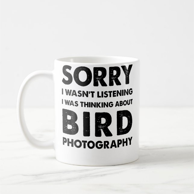 Ledsen Jag Lyssnade Inte Rolig Fågel Fotografi Kaffemugg (Vänster)
