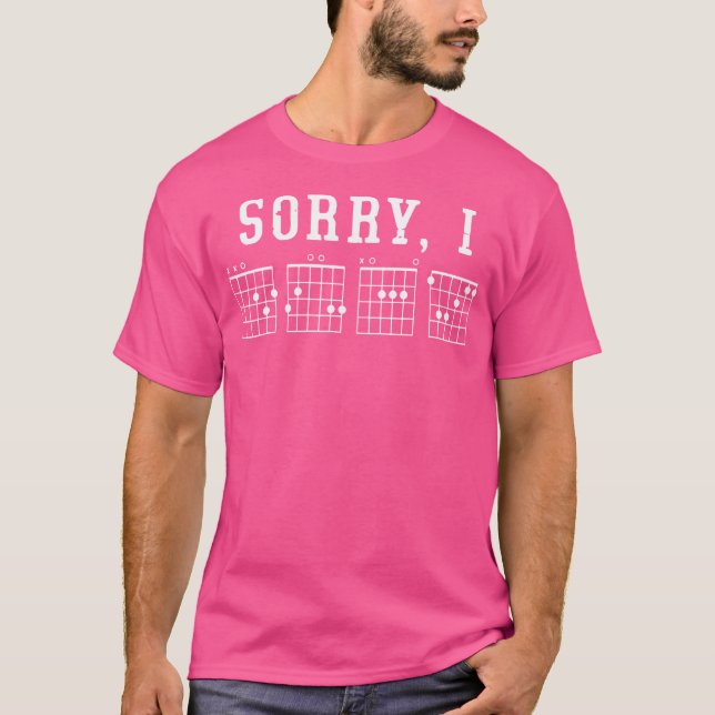 Ledsen jag skiter Guitarackord T Shirt (Framsida)