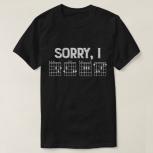 Ledsen jag spelar gitarr-ackord design t shirt