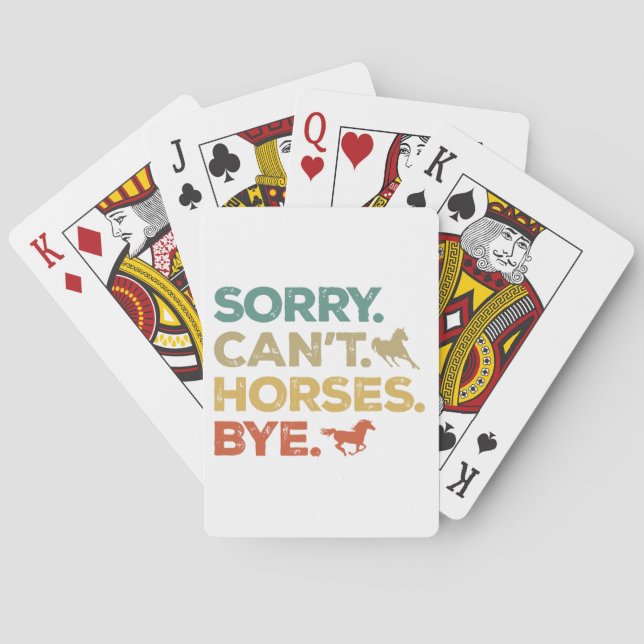 Ledsen Kan Inte Hästar Adjö Casinokort (Baksidan)